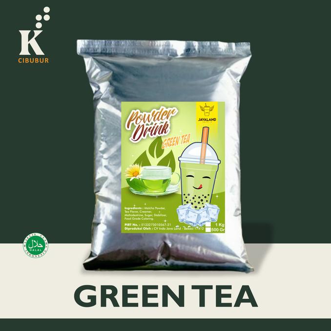 

Green tea bubuk minuman bubble powder javaland 1 kg