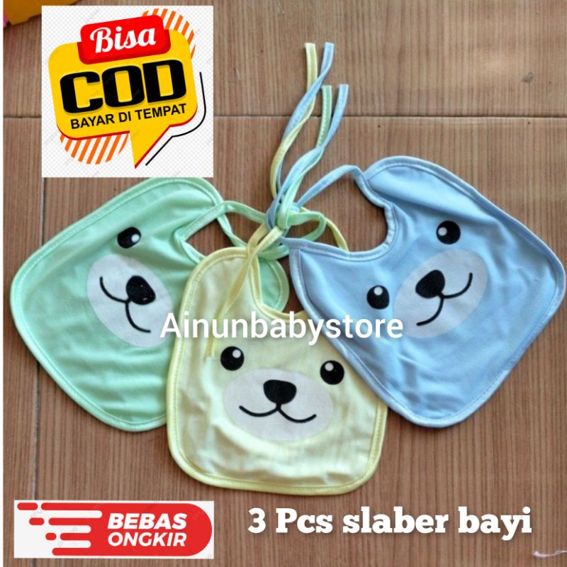 3PCS SLABER/OTO BAYI/RATAKAN MAKAN/ TATAKAN AIR LIUR BAYI/ANTI TEMBUS AIR LIUR BAYI/TERLARIS