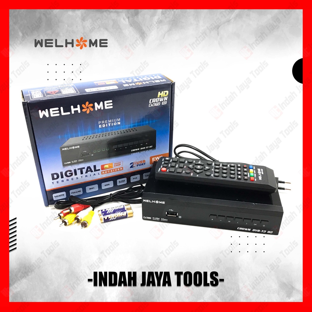 WELHOME Set Top Box TV Digital DVB T2 - STB Full HD HDMI Receiver