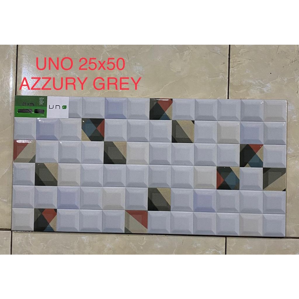 Keramik Uno 25x50 Azzury Grey - Kilat