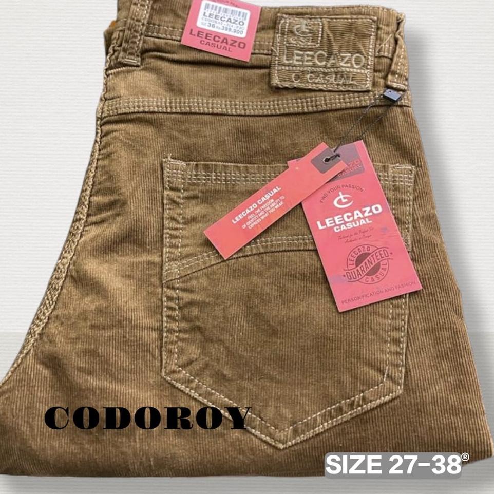 Menarik 305 CDR COFFEE BROWN Celana Panjang Jeans Corduray Denim Pria - Celana codoray Bottom Man Lo