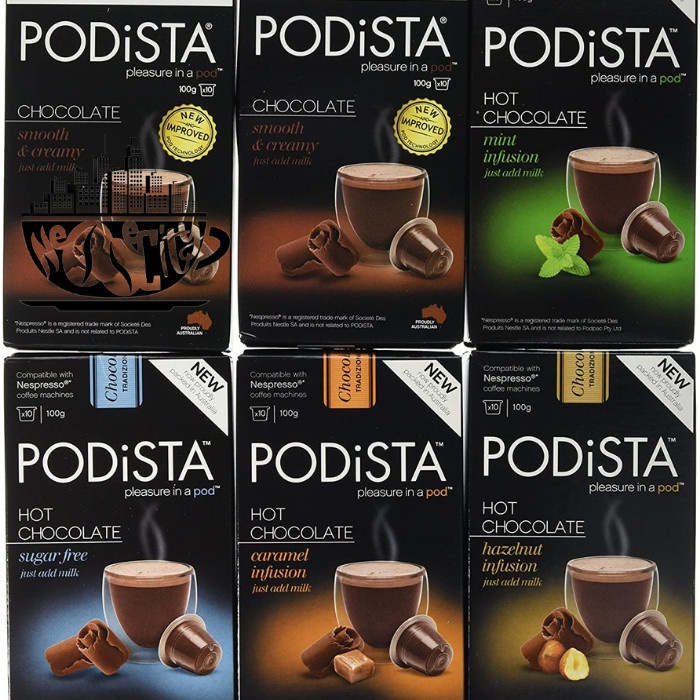 

Nespresso Chocolate & Coffee Capsule Collection By Podista (Isi 10)