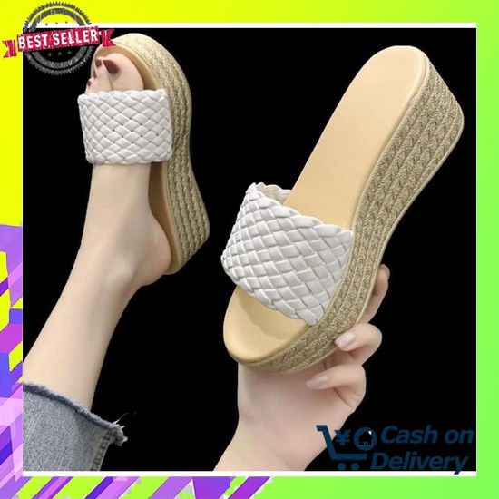 Sandal Wedges Wanita Terbaru Sandal Wanita Wedges  Murah Abbushoes Ym 16 Wedges Sandal Anyaman  Wani