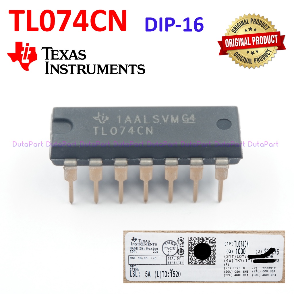 TL074 TL074CN ORIGINAL TEXAS INSTRUMENTS TL 074 CN Op Amps JFET DIP-16