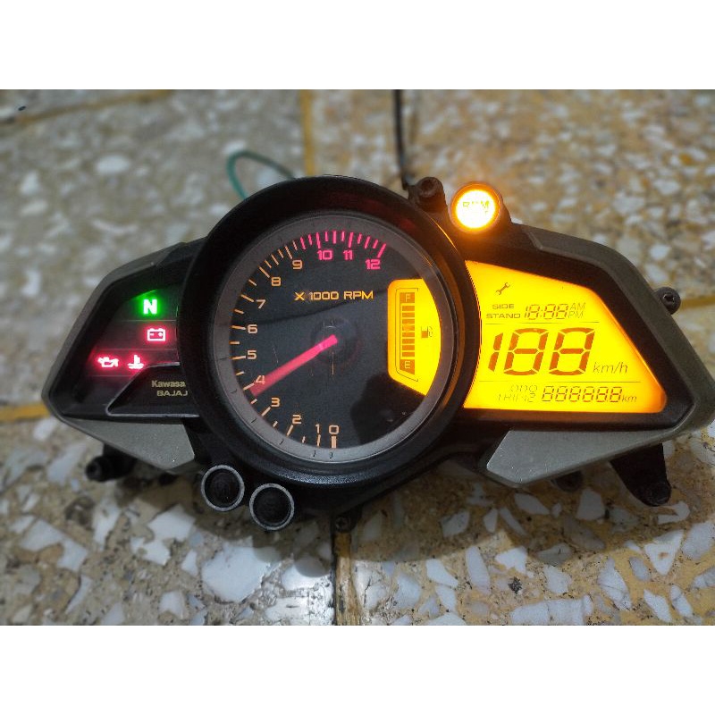 speedometer spidometer spido speedo odometer kilometer kawasaki bajaj pulsar 200ns