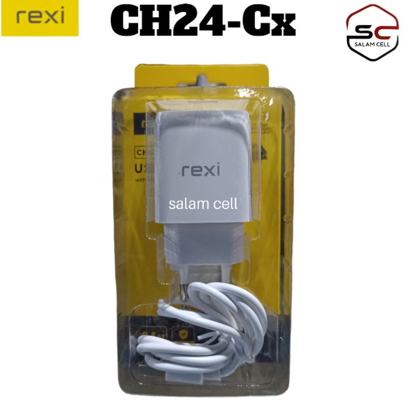 Charger Hp Type C Rexi CH24-C 2,4A Fast Charging Garansi Resmi