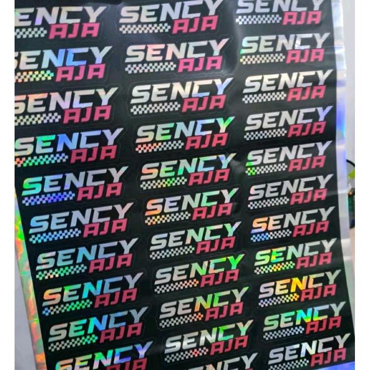 stiker hologram chustom l olshop/stikr motor/ 1 lembar a3