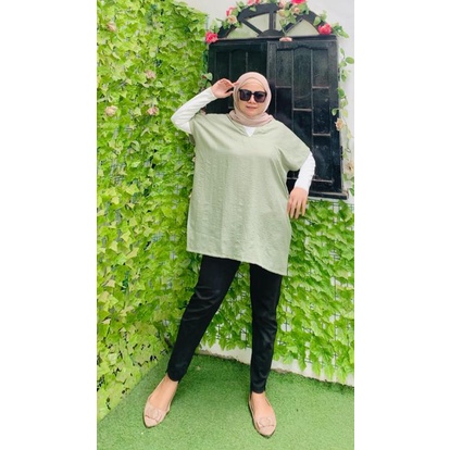 NAGITA BLOUSE TERBARU/ROMPI CRINGKLE AIRFLOW L-XL