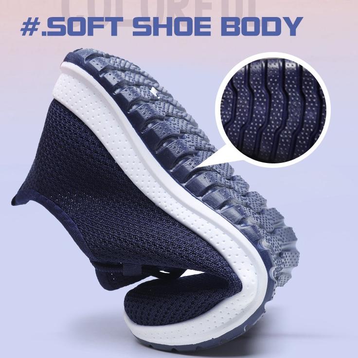 Terlaris Bulan promo merek Batavia 2023 baru sepatu impor wanita  rajut  premium bernapas olahraga b