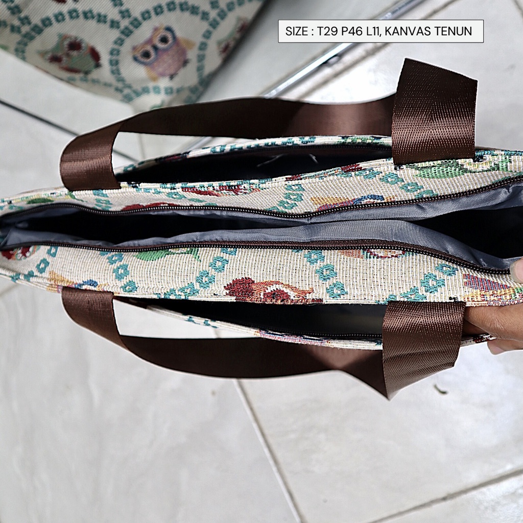 COD Gratis ONGKIR Tas Belanja Totebag Tote Gambar Karakter hijab muslimah design grafis dari Bahan Kanvas Printing Simpel