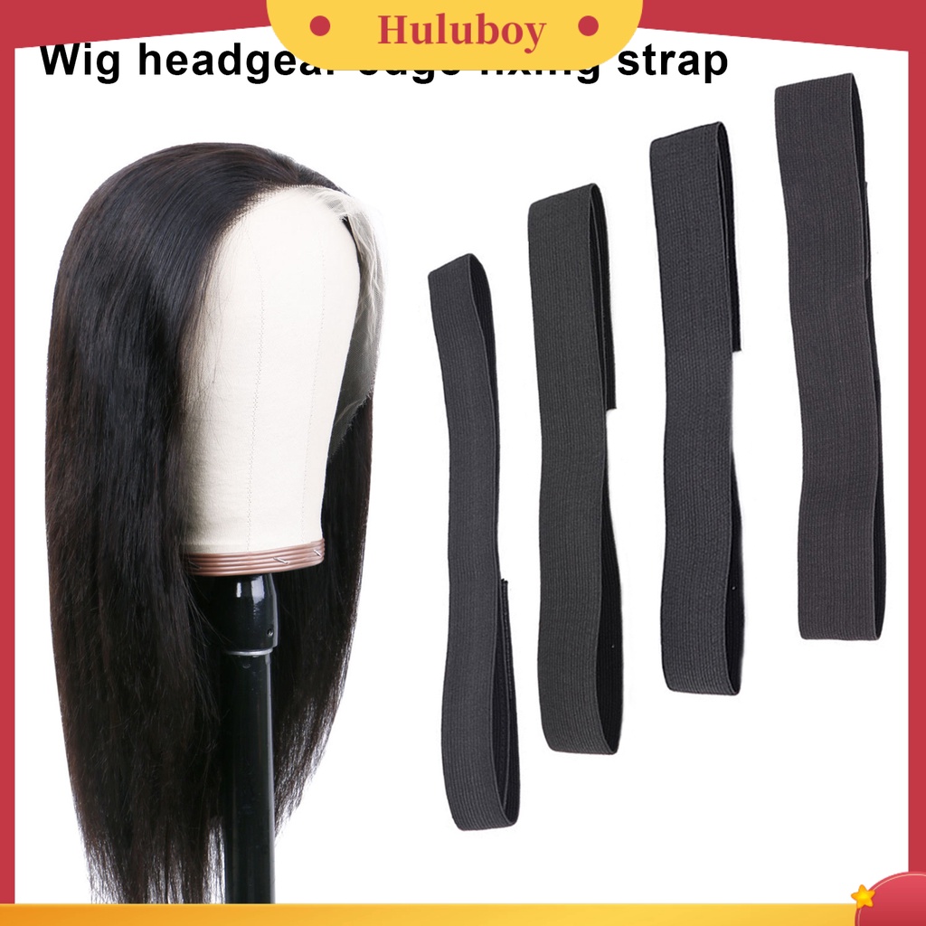 Pita Pengencang Wig Rambut Elastis Dapat Disesuaikan Warna Hitam Ukuran 2.5 / 3 / 3.5 / 4cm Untuk Wanita