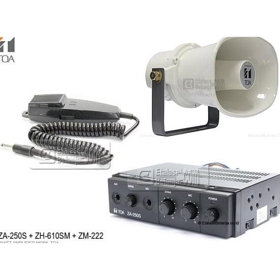 Paket Audio Mobil - Amplifier Mobil Toa Amplifier Mic Speaker