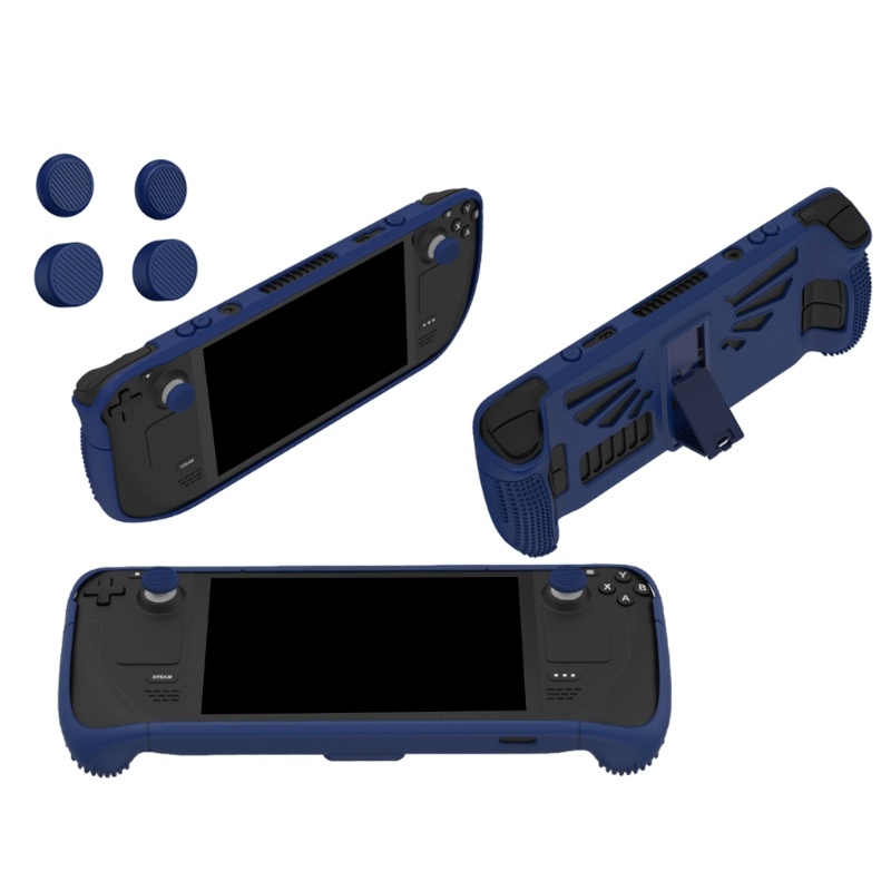 Zzz Untuk Steam Deck Silicone Cover Dengan Holder Penyangga Joystick Caps Gamepad Housing