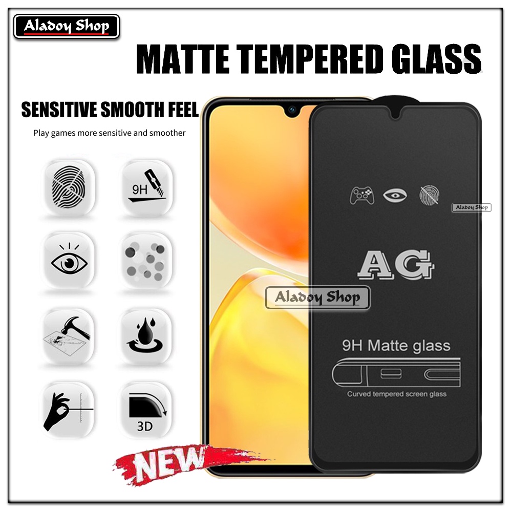 Paket 3IN1 Tempered Glass Layar Matte Anti Glare VIVO V25/V25E Free Tempered Glass Camera dan Skin Carbon