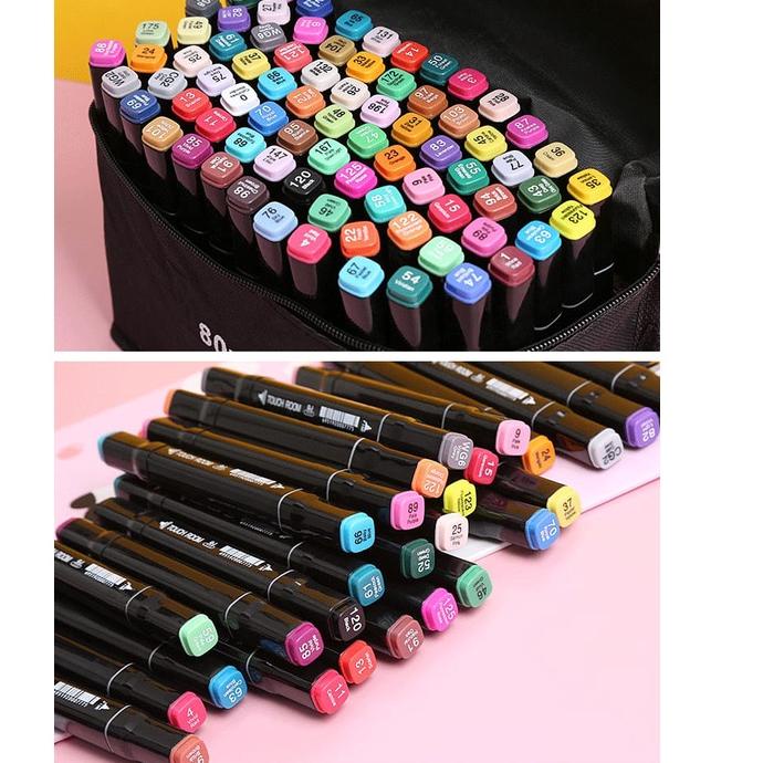 

BNBM-78 WD TouchFive 24/36/48/60/80 Warna Sketsa Spidol Umum General Marker Set Animation Markers / Twin Market Set Spidol [NHA]