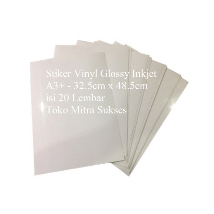 

Stiker Stiker Vinyl Glossy Inkjet A3+ - 32.5Cm X 48.5Cm