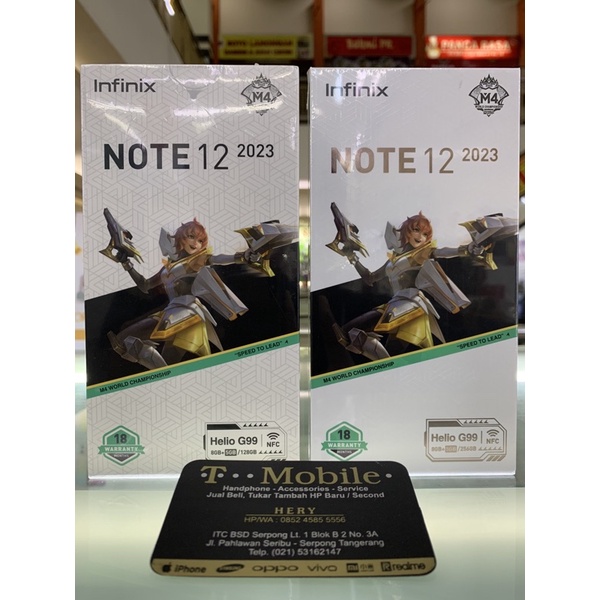 INFINIX NOTE 12 2023 RAM 8GB 256GB NFC - ALPINE WHITE - HELIO G99 - 6.7” AMOLED - 33W - 5000mAh