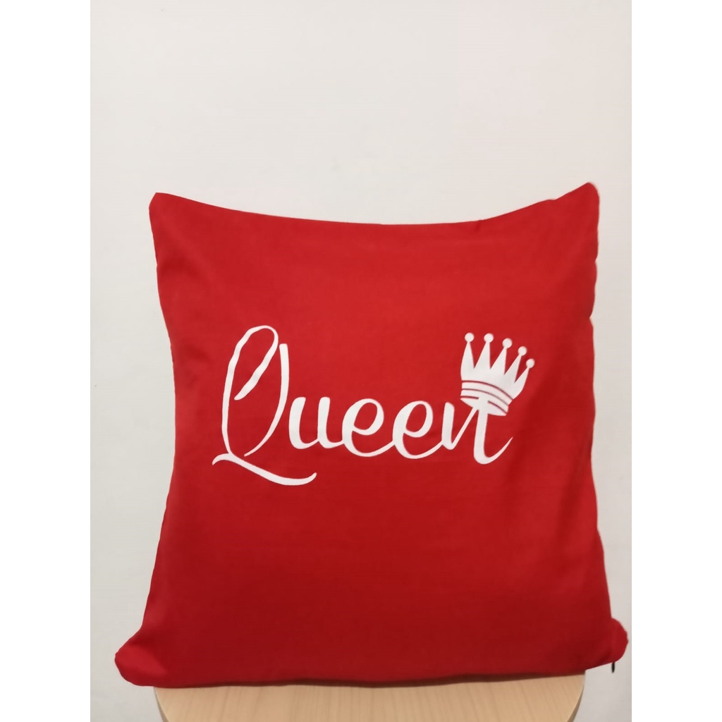 SARUNG BANTAL SOFA UKURAN 40x40 KATA KATA KING &amp; QUEEN UKURAN 40X40