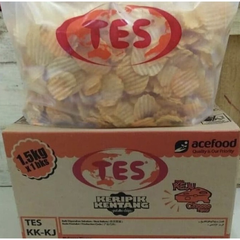 

1 DUS (1.5KG) KERIPIK KENTANG KEJU TES (CEMILAN SNACK KILOAN)