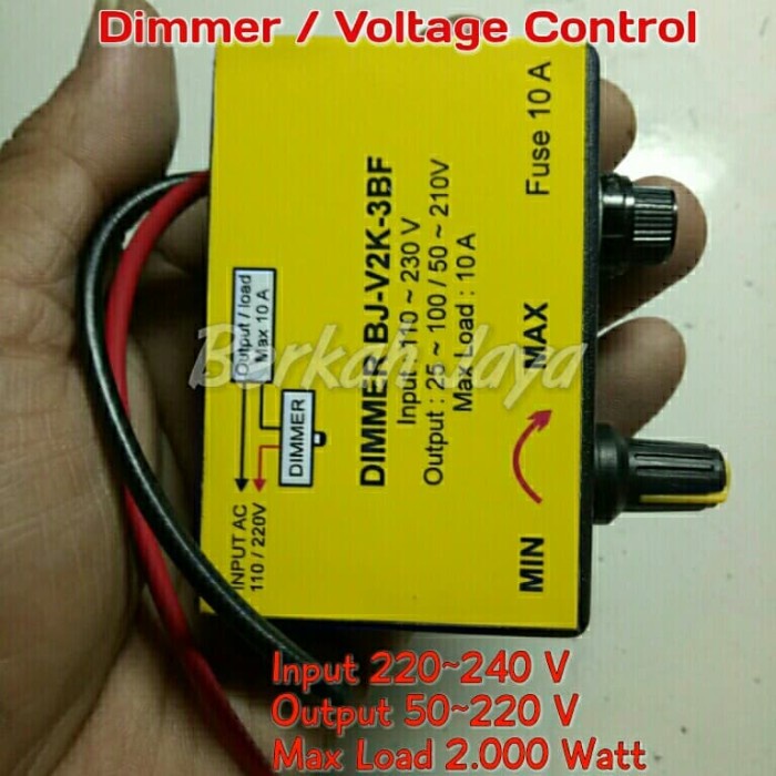 Dimmer 2000Watt 2000 Watt 220V Ac Bta 16 Bta16 Dilengkapi Fuse