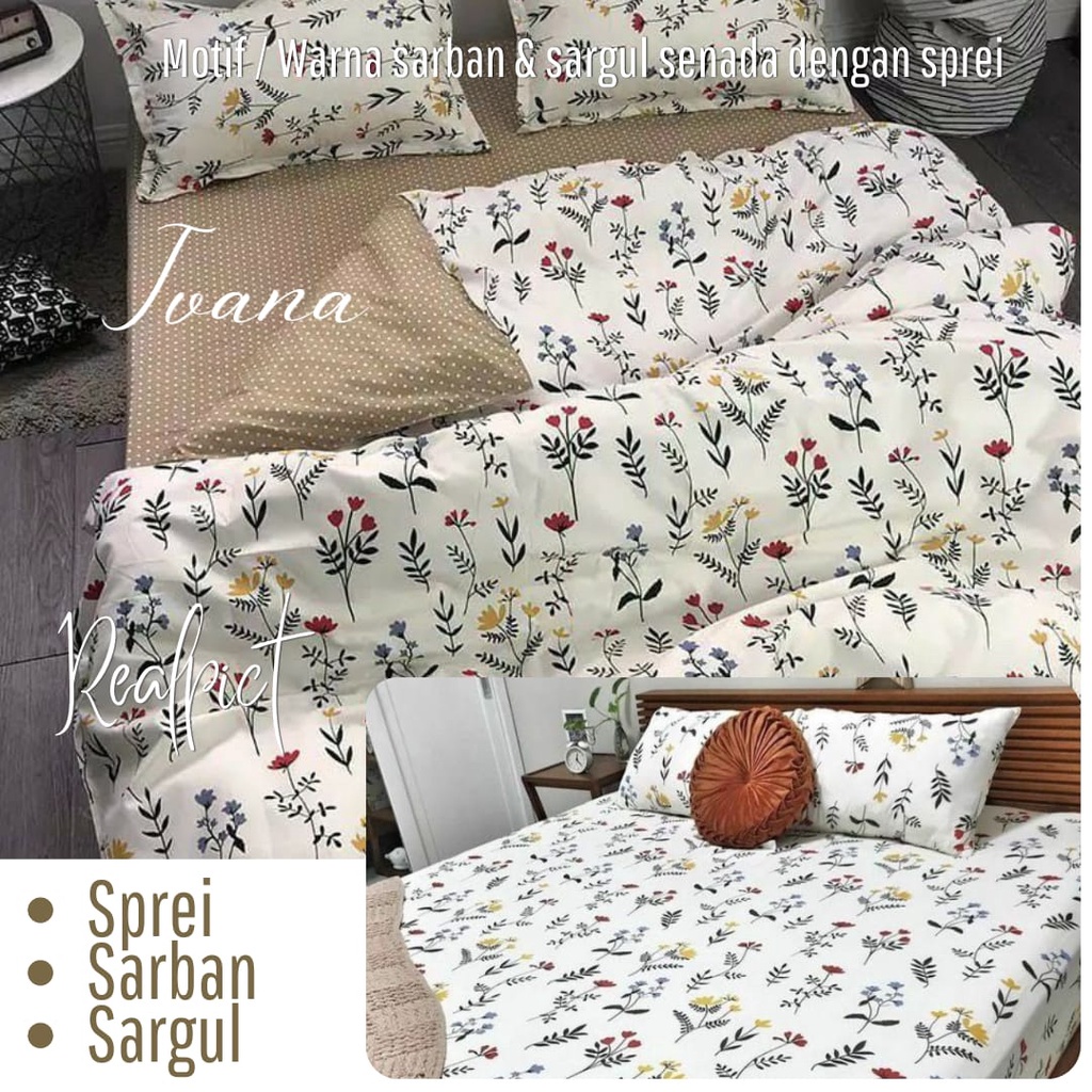 SPREI TINGGI 30cm / SPREI SINGLE AESTHETIC MONOCHROME KOTAK HITAM DAN KOTAK PUTIH SPREI SUDUT KARET / SPREI ANTI GESER HOMEMADE  120x200 160x200 180x200 Tinggi 30cmMOTIF IVANA EMILY LUCY