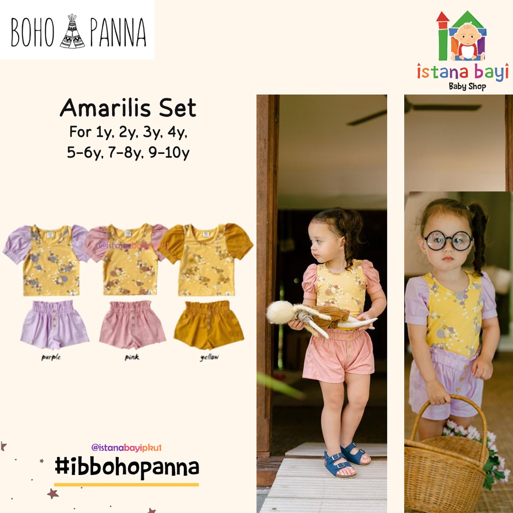 BOHOPANNA AMARILIS SET - SETELAN ANAK PEREMPUAN 1-10 TAHUN