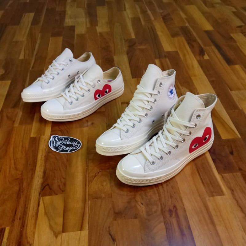 Converse 70s CDG White Hi Converse CDG