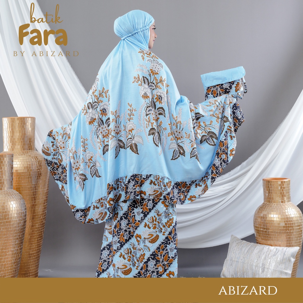 Abizard Mukena Dewasa Rayon Premium Terbaru Batik AZZURA Variasi Rampel jumbo