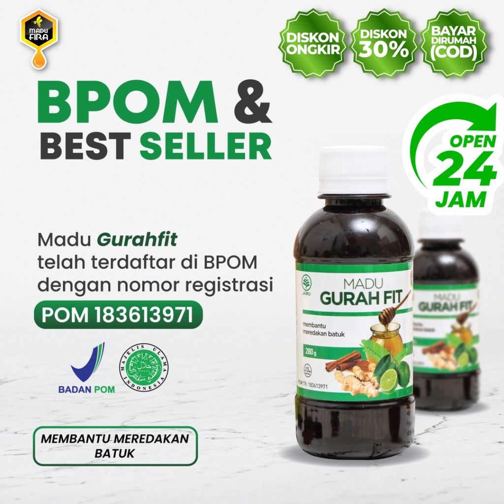 ASLI BISA COD MADU GURAH FIT GURAHFIT MADU BATUK BRONKITIS SESAK NAFAS ASMA TBC POLIP SINUSTITIS BER