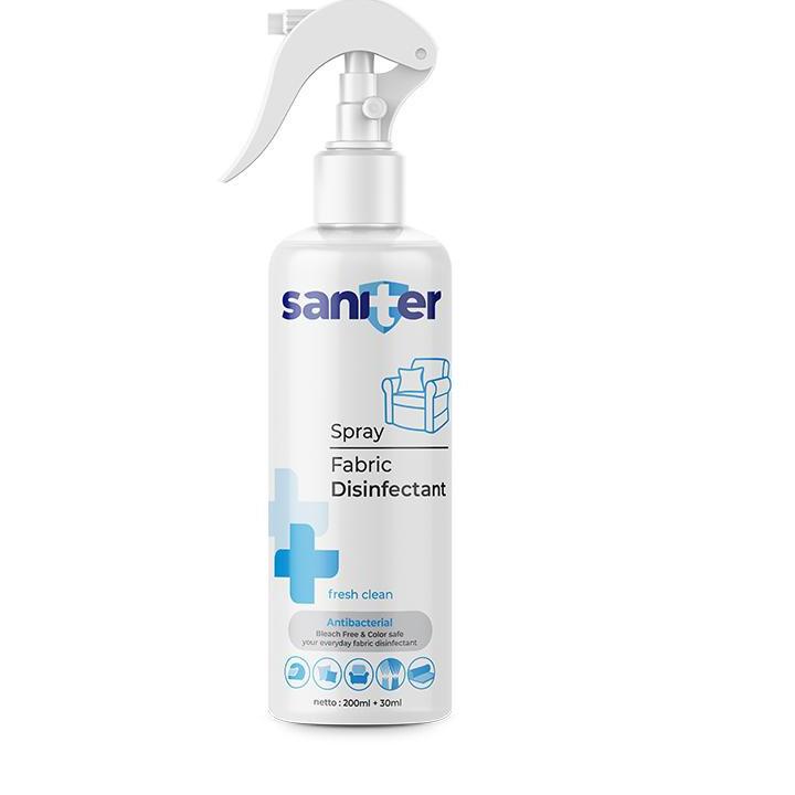 → Saniter Fabric Disinfect Bottle 200+30 ml, SANITER Spray Hand Sanitizer Fabric Disinfectant 200ml 