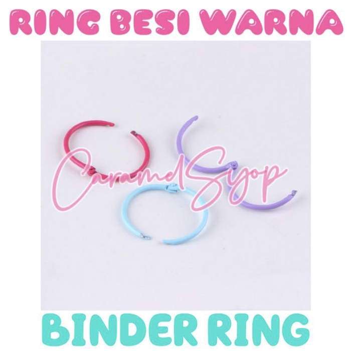 

O RING BESI WARNA / METAL BINDER RING PASTEL