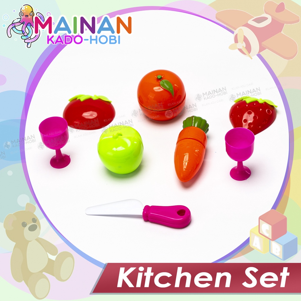 MAINAN ANAK KITCHEN SET EDUKASI MINIATUR MASAKAN SAYURAN BUAH