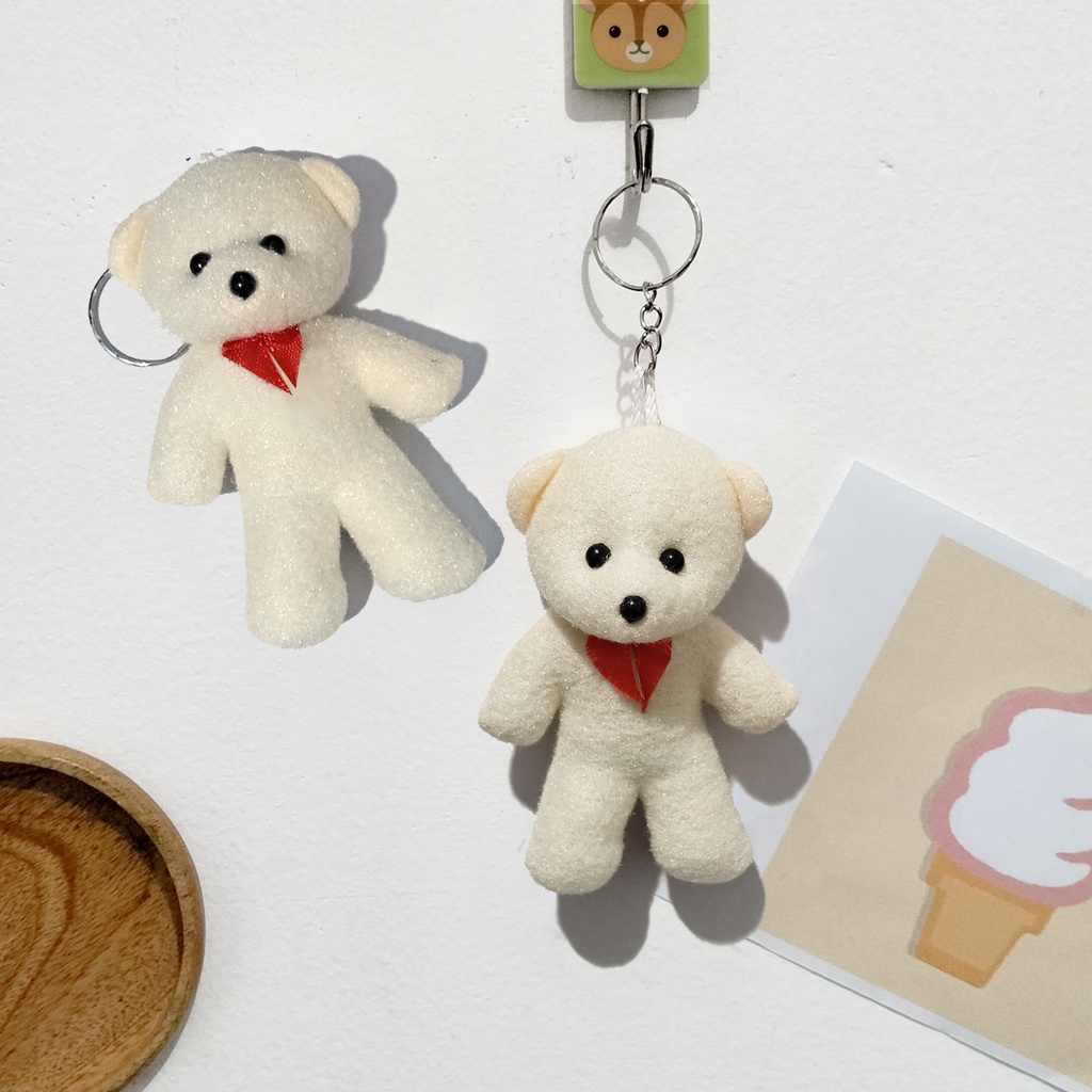 Gantungan kunci boneka beruang gantungan tas lucu mini bear keychain aksesoris tas korea gantungan kunci mini bear