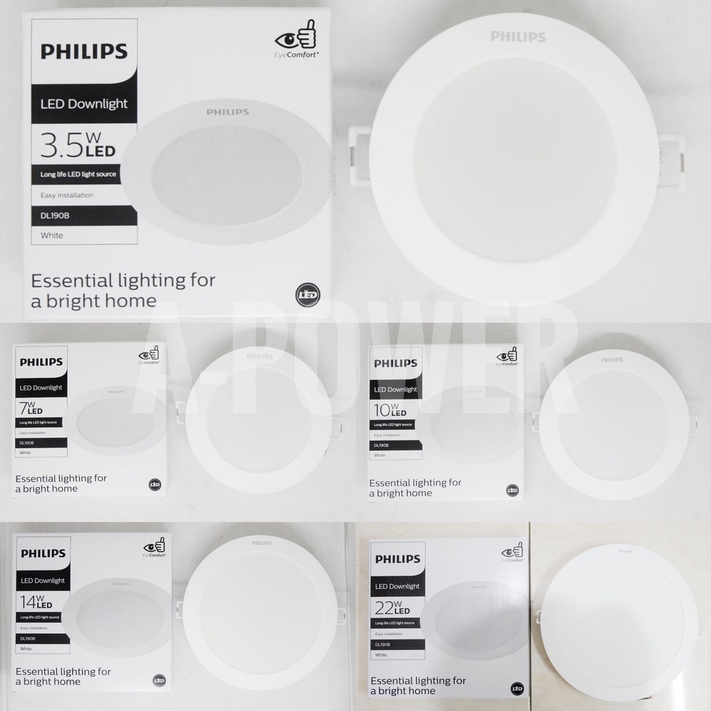 Jual Philips - Downlight LED Eridani 3.5W, 7W, 10W, 14W, 22W (Putih ...