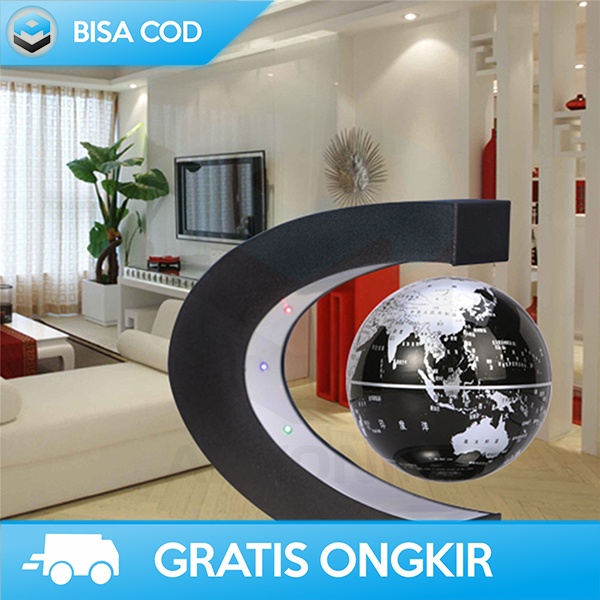 PAJANGAN GLOBE DEKORASI RUMAH MAGNETIC FLOATING GLOBE DESAIN MINIMALIS