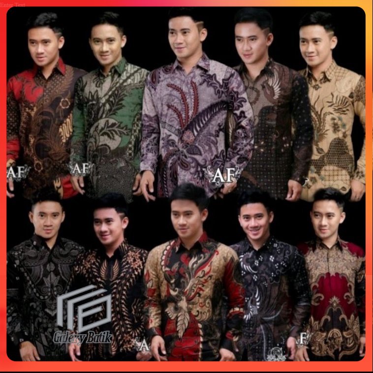 Batik Pria Lengan Panjang HRB026 motif KERATONAN  Reguler M L XL XXL