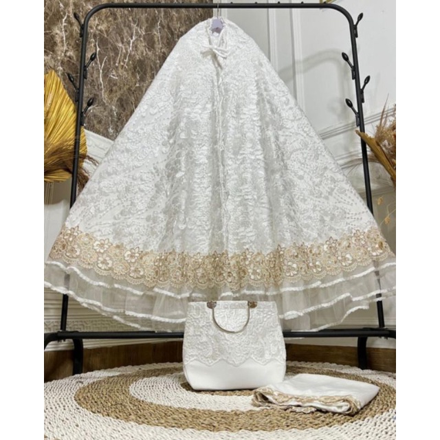 Mukena Brukat /mukena mewah /mukena dewasa