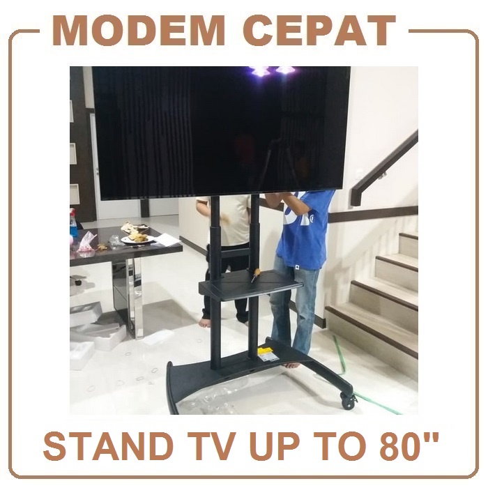 Bracket Standing Tv Led Lcd Portable Portabel Stand Hingga 80 Inchi