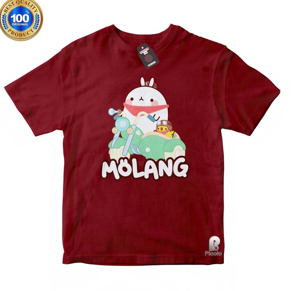 BAJU ANAK KAOS ATASAN ANAK KARAKTER MOLANG UNISEX Bahan COTTUN (FREE NAMA)