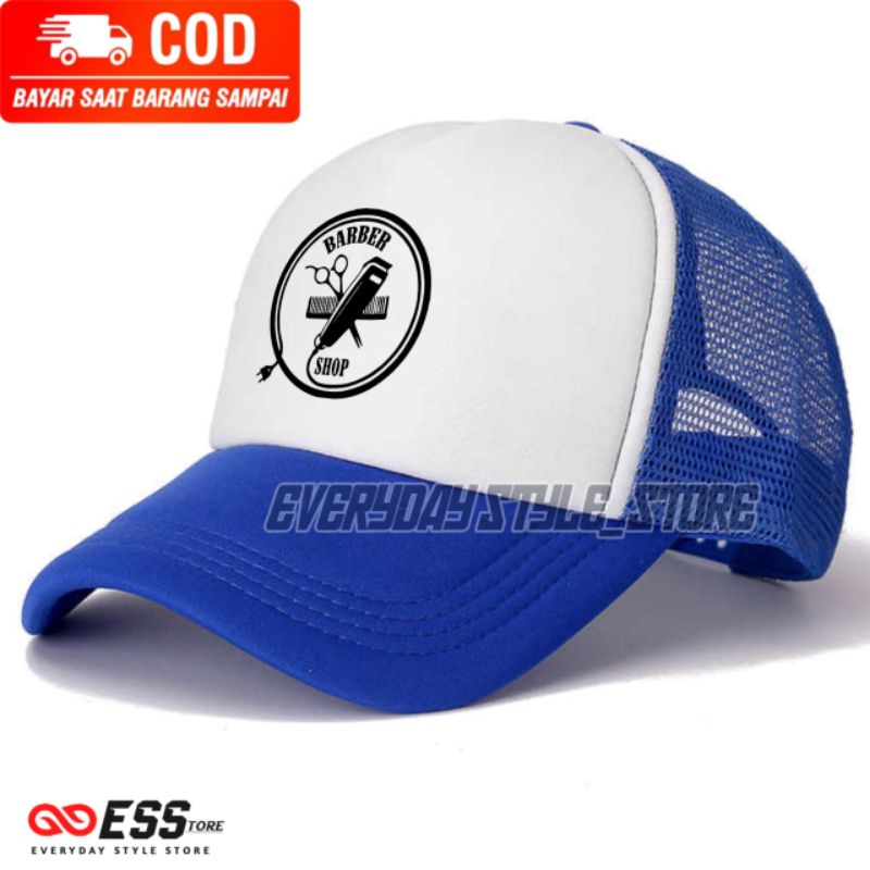 Topi Barber Shop Trucker/Jaring