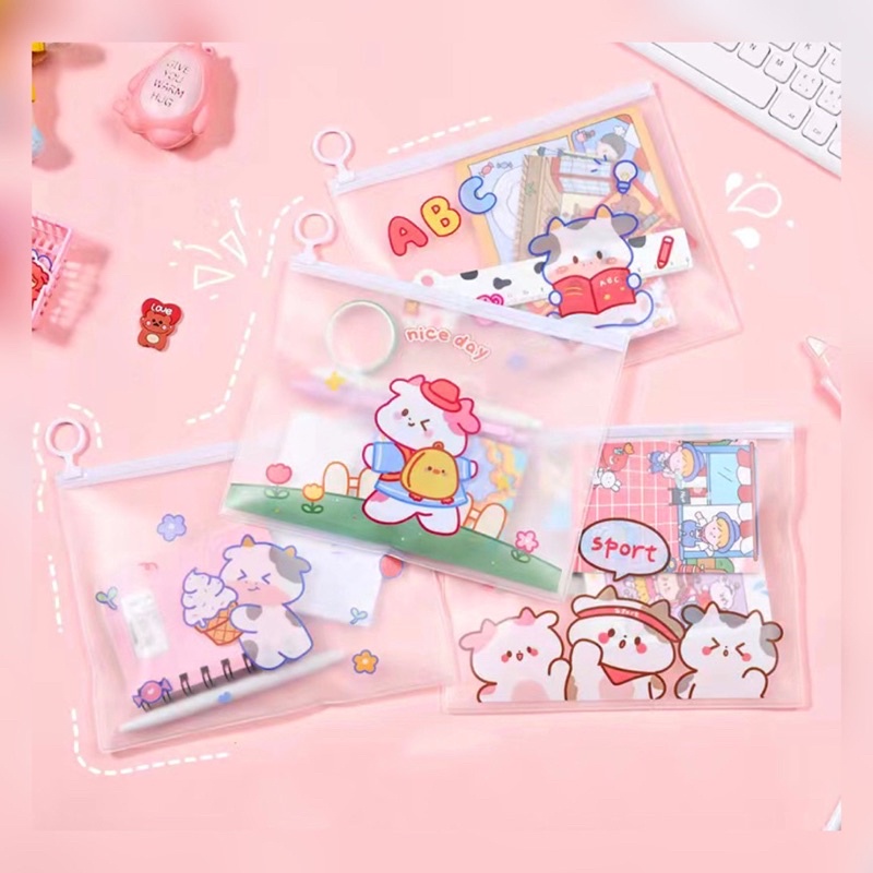 Zipper Pouch Lucu / Pouch Kosmetik / Pouch Masker / Dompet Kosmetik Lucu / Dompet Masker Lucu