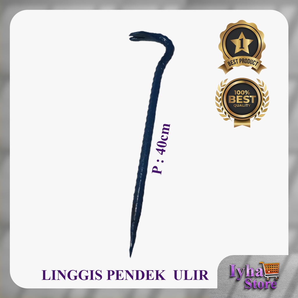 Jual Linggis Pendek Ulir Cm Pencabut Paku Cm Linggis Besi Kecil