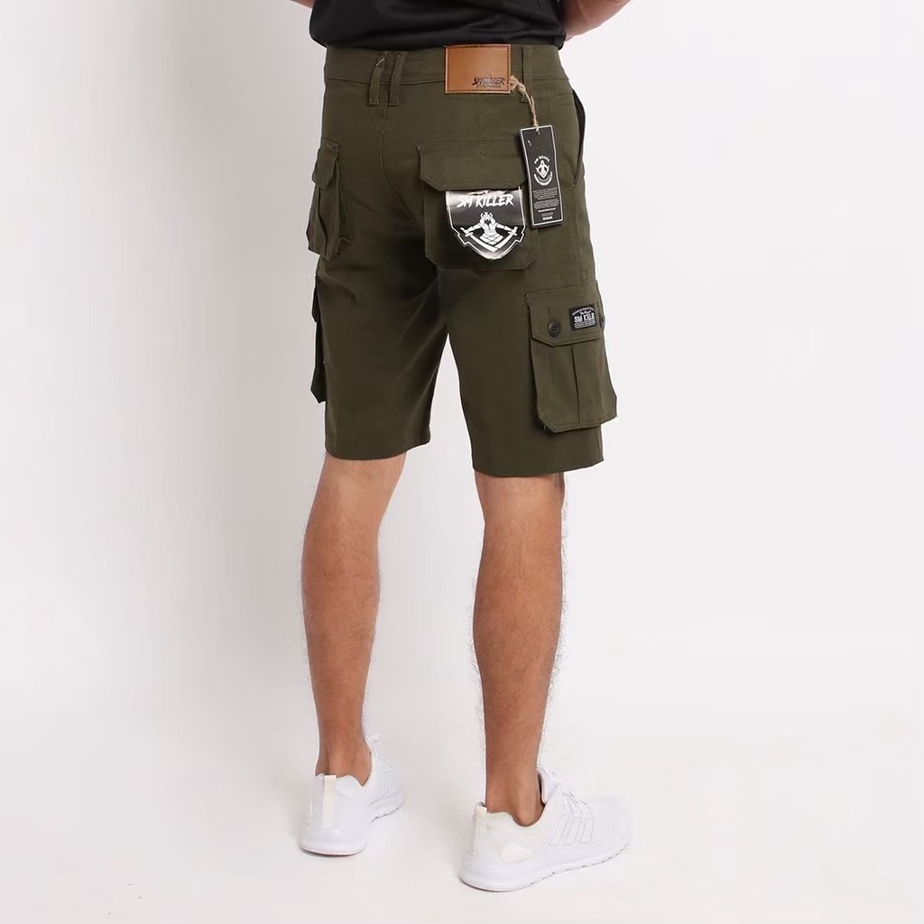 Celana Pendek Celana Cargo pendek Short Pants pria Celana celana PDL pendek Killer warna hijau seri art SMCPD005