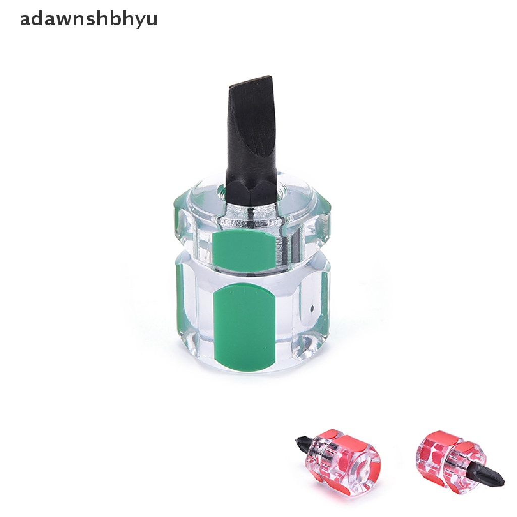 Adawnshbhyu 2pcs Obeng Mini Obeng Mini Screw Driver Pendek Kecil Split Repair Tools Kit Set, ID