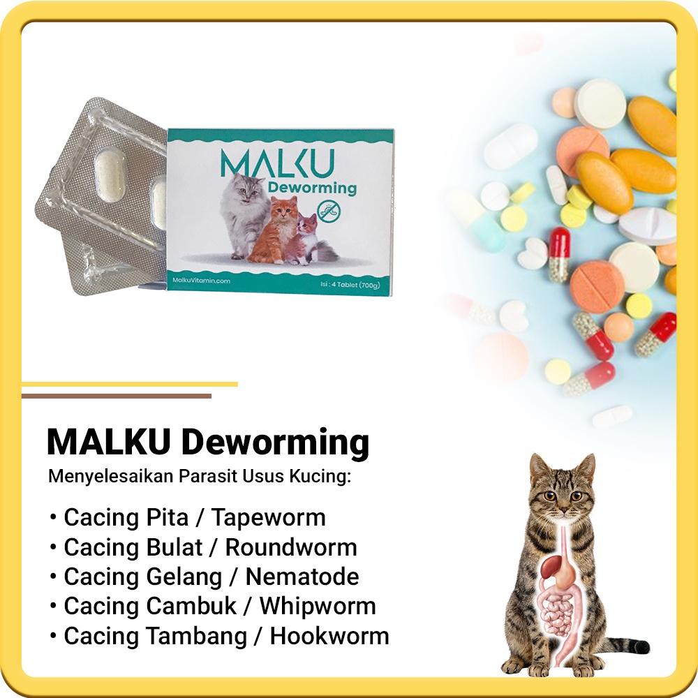 MALKU Deworming - Obat Cacing Kucing