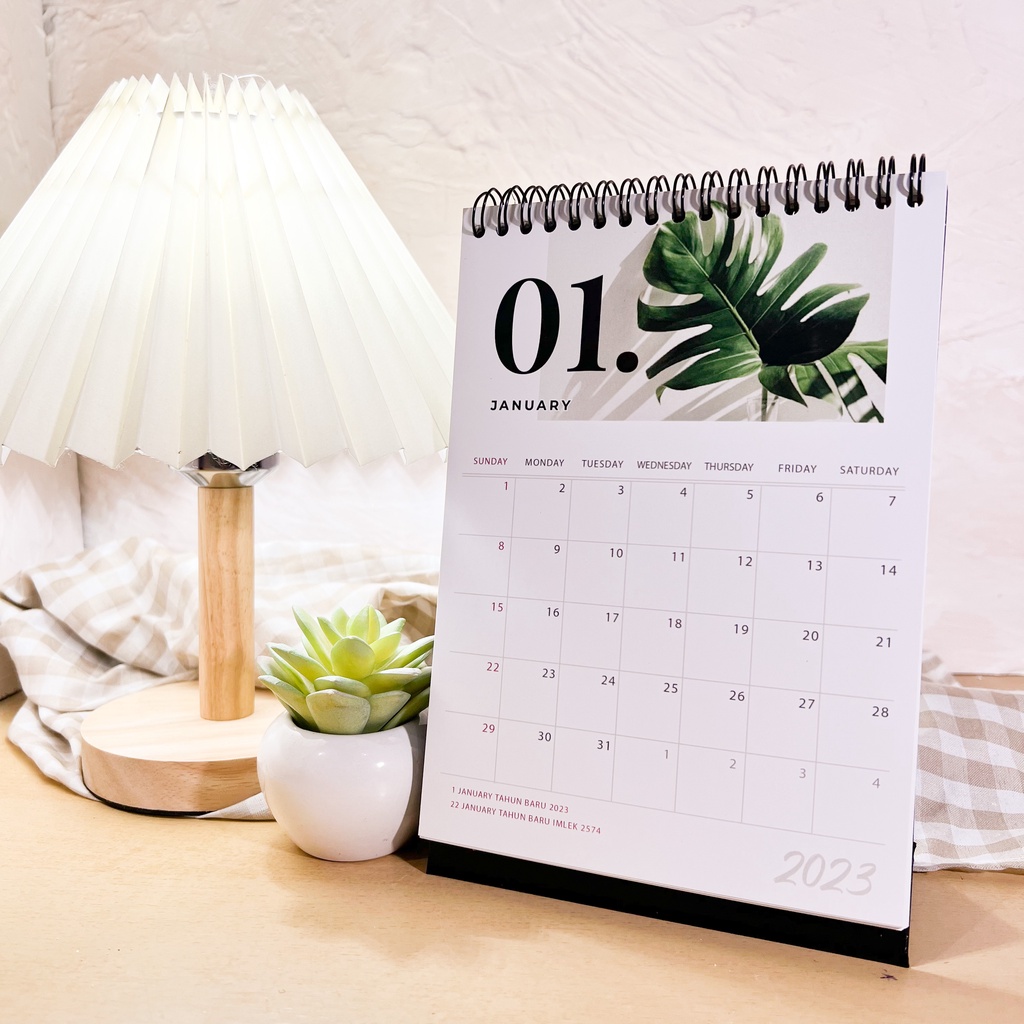 Jual Kalender Meja 2023 Minimalis 01 Premium Aesthetic Desk Calendar Spiral Shopee Indonesia 