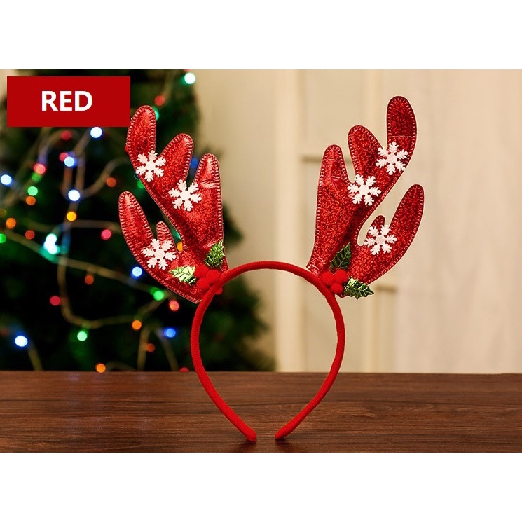 Bando Tanduk Rusa Natal Dewasa Anak Christmas Props Headband