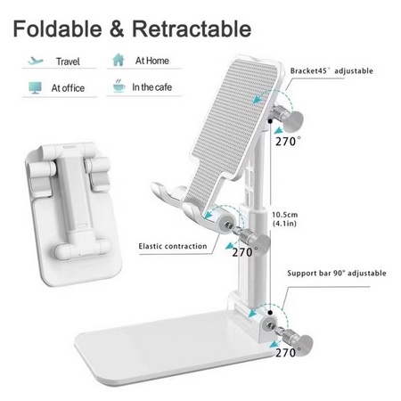 ONLYONE12 Desktop Phone Holder Tablet Holder Adjustable Portabel / Penyangga Handphone Tatakan Hp Bisa di Lipat