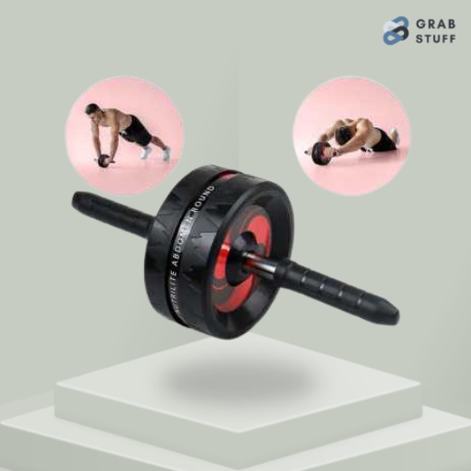 Roller ABS Alat Fitnes Roda Pembentuk Perut Sixpack Pria Wanita / Alat Bantu Olahraga Gym Sit Up Pus