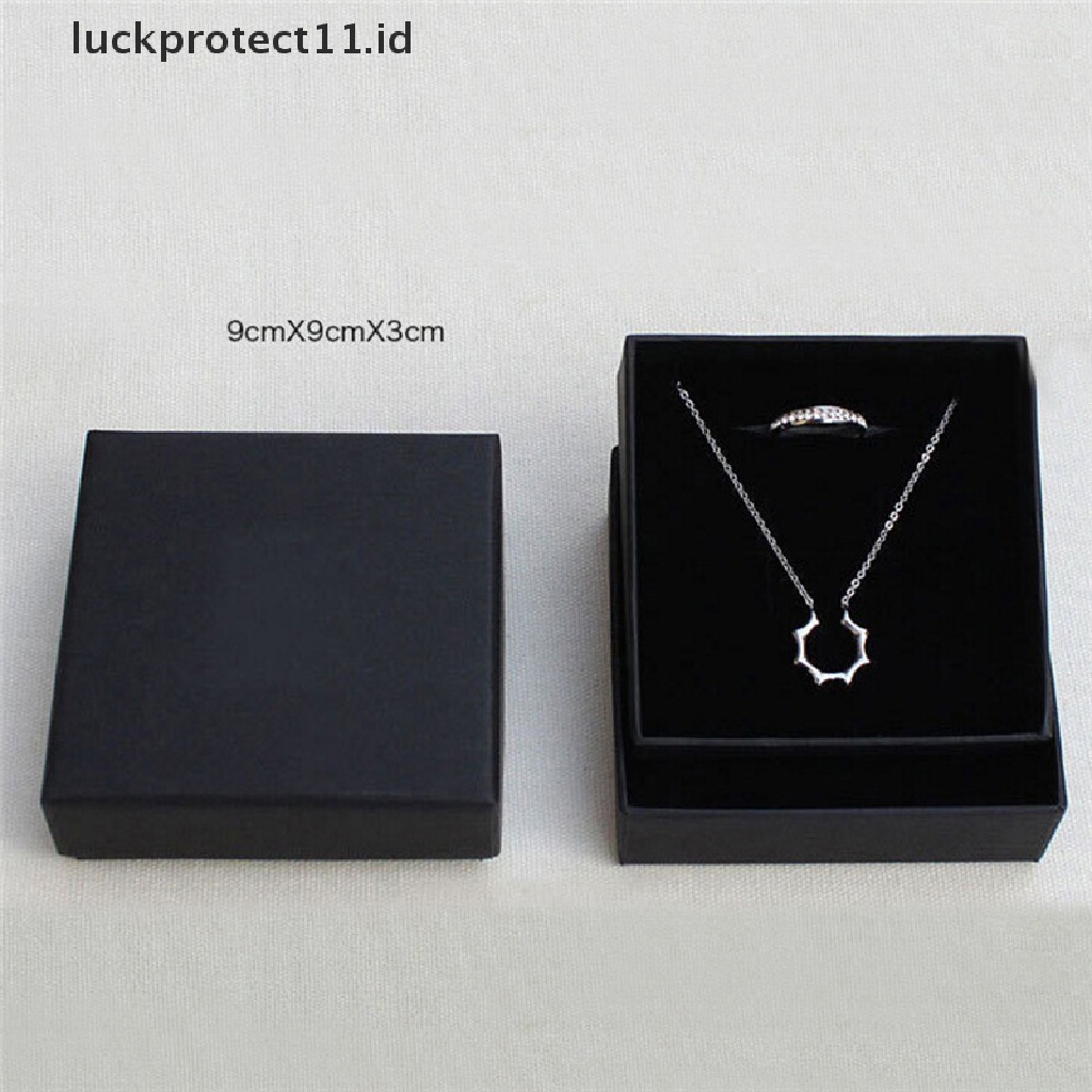 /Fashion Hot//// Paket Kertas Hitam Case Cincin Kalung Anting Gelang Perhiasan Gift Box Dekor.